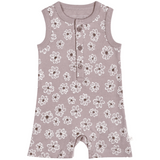 Organic Baby Short Romper - Daisies