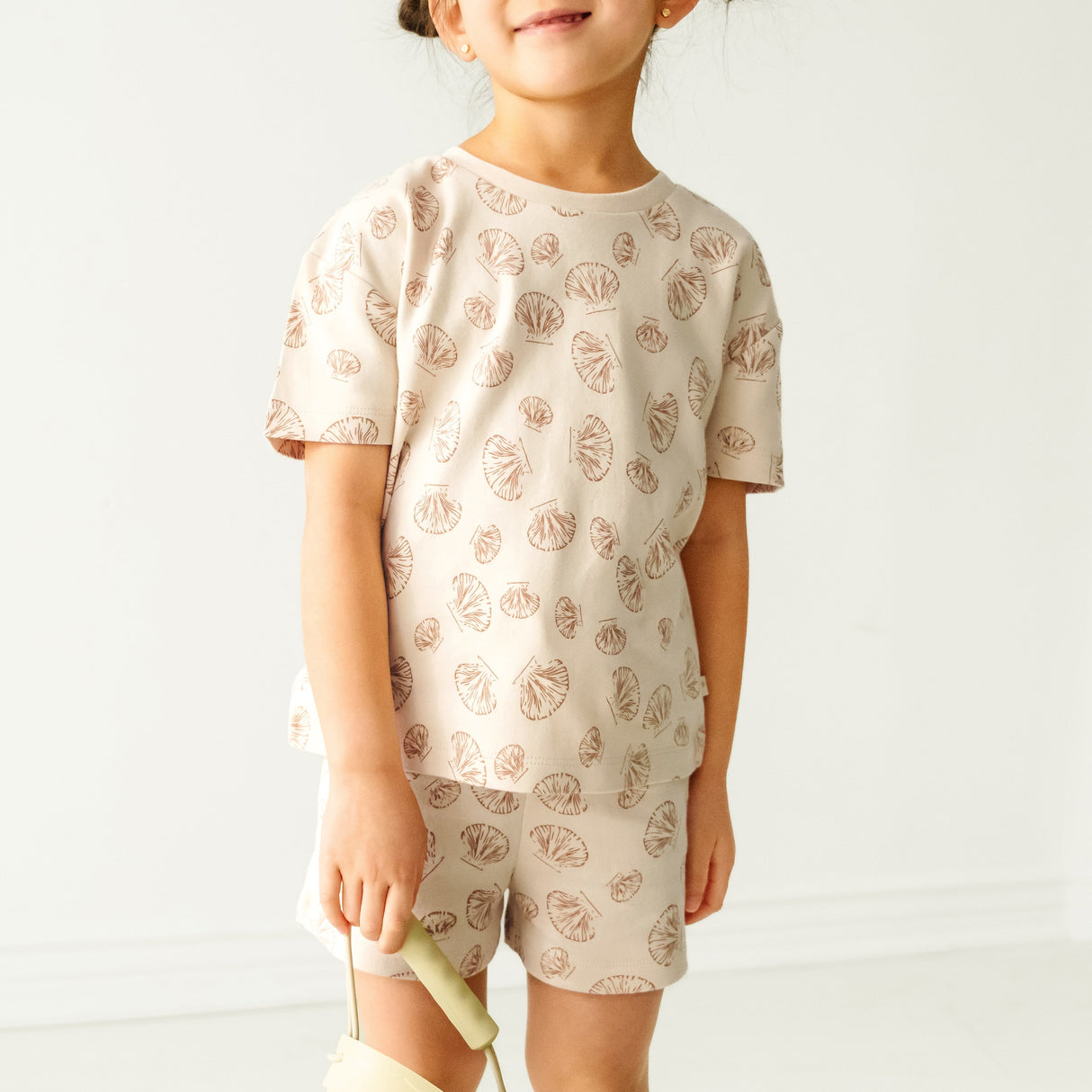 Organic Baby Toddler Tee and Shorts Set - Seashells