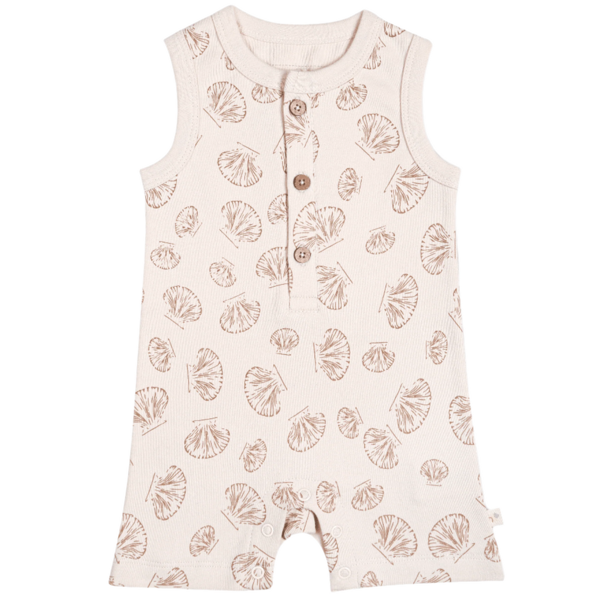 Organic Baby Short Romper - Seashells