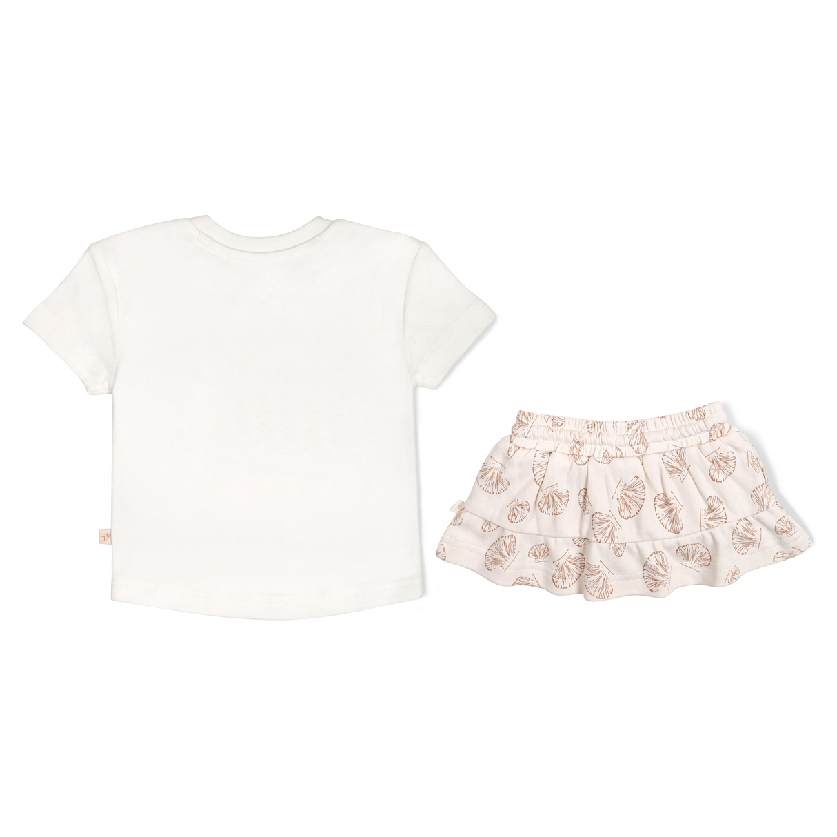 Organic Girls Tee and Skort Outfit - Seashells