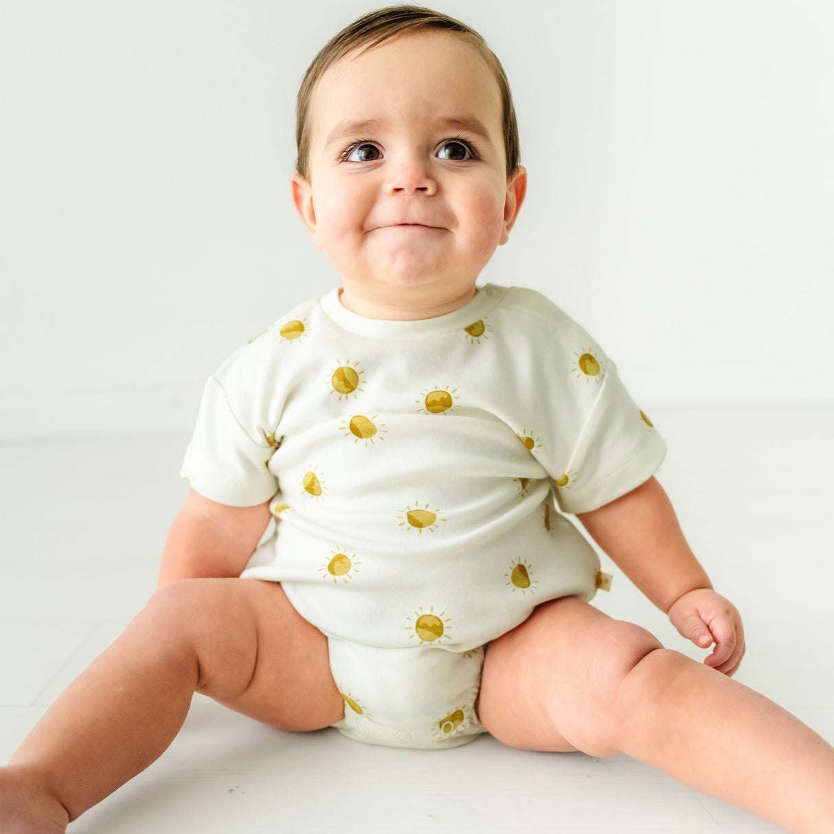 Organic Baby Bubble Romper - Sunshine