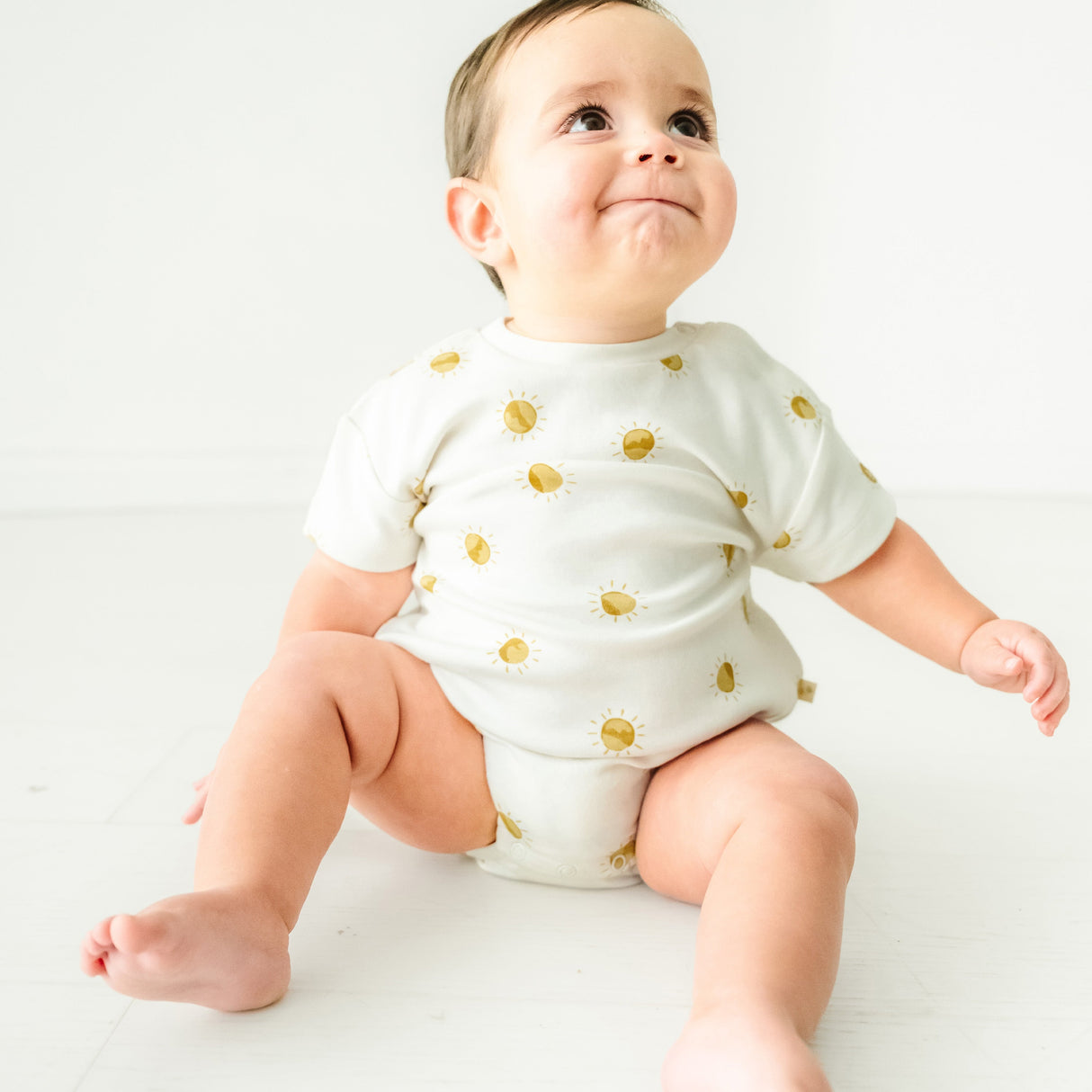 Organic Baby Bubble Romper - Sunshine