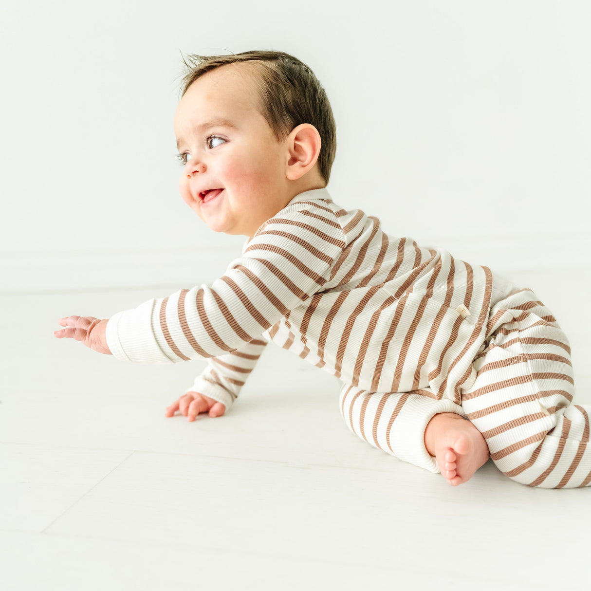 Organic Baby Top & Pants Set - Stripes