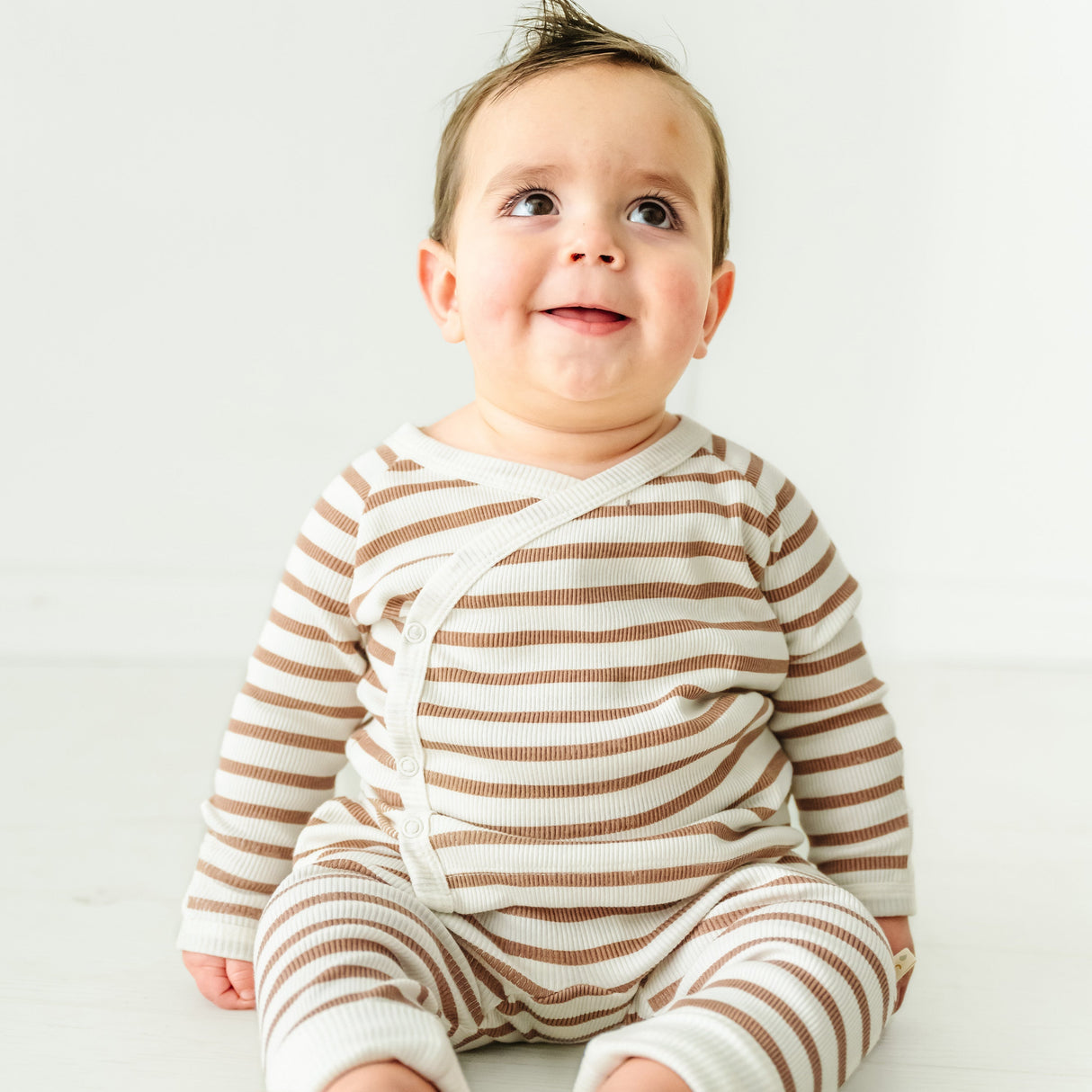 Organic Baby Top & Pants Set - Stripes