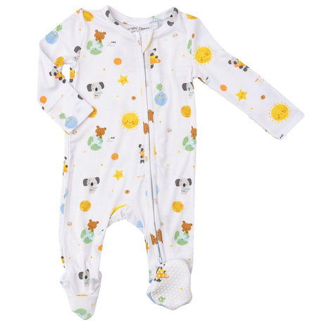 2 Way Zipper Footie - Baby Solar System - HoneyBug 