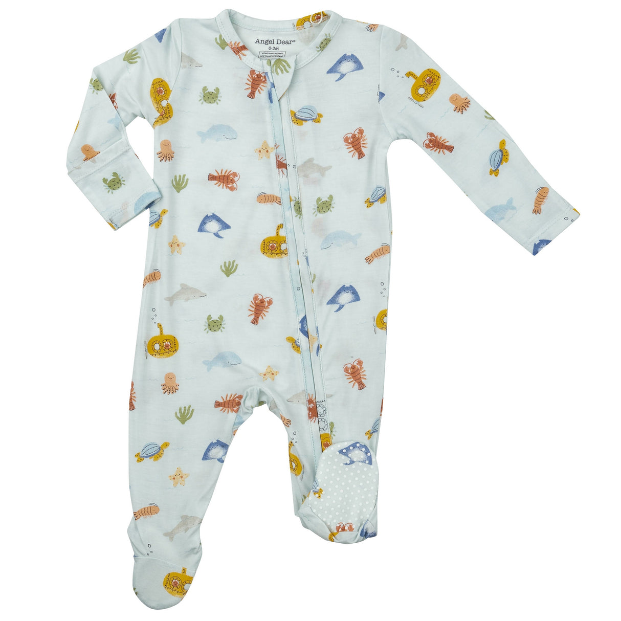 2 Way Zipper Footie - Inky Ocean - HoneyBug 