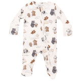 2 Way Zipper Footie - Sleepytime Bears - HoneyBug 