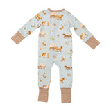 2 Way Zipper Romper - Covered Wagon - HoneyBug 