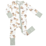 2 Way Zipper Romper - Pugs - HoneyBug 