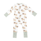 2 Way Zipper Romper - Pugs - HoneyBug 