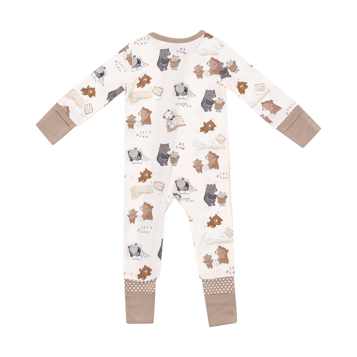 2 Way Zipper Romper - Sleepytime Bears - HoneyBug 