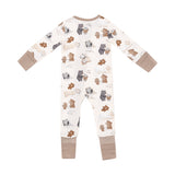 2 Way Zipper Romper - Sleepytime Bears - HoneyBug 