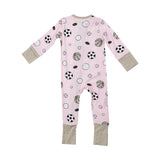 2 Way Zipper Romper - Sports Ball Pink - HoneyBug 