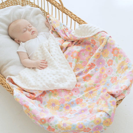 Baby & Toddler Minky Blanket - Retro Floral