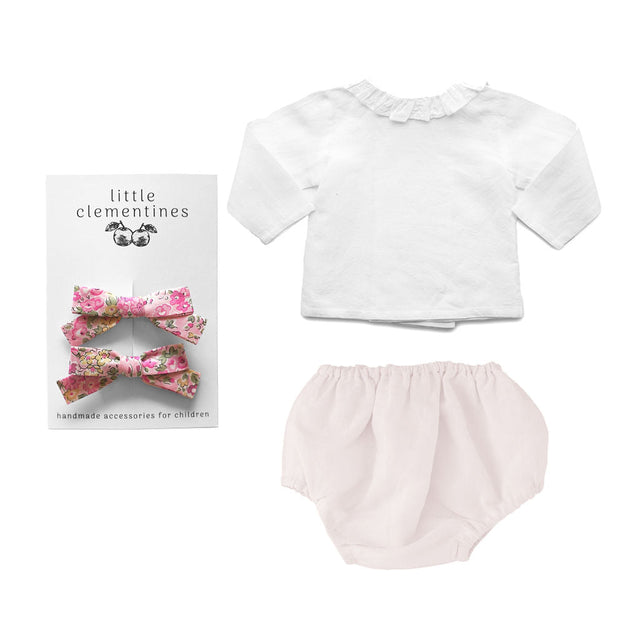 Louelle Liberty Bow Gift Set, Blossom Pink - HoneyBug 