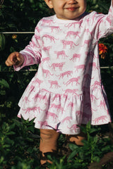 Pink Cheetah Swing Dress