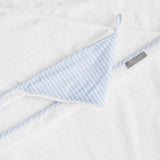 Hooded towel and wash glove | pale blue gingham - HoneyBug 