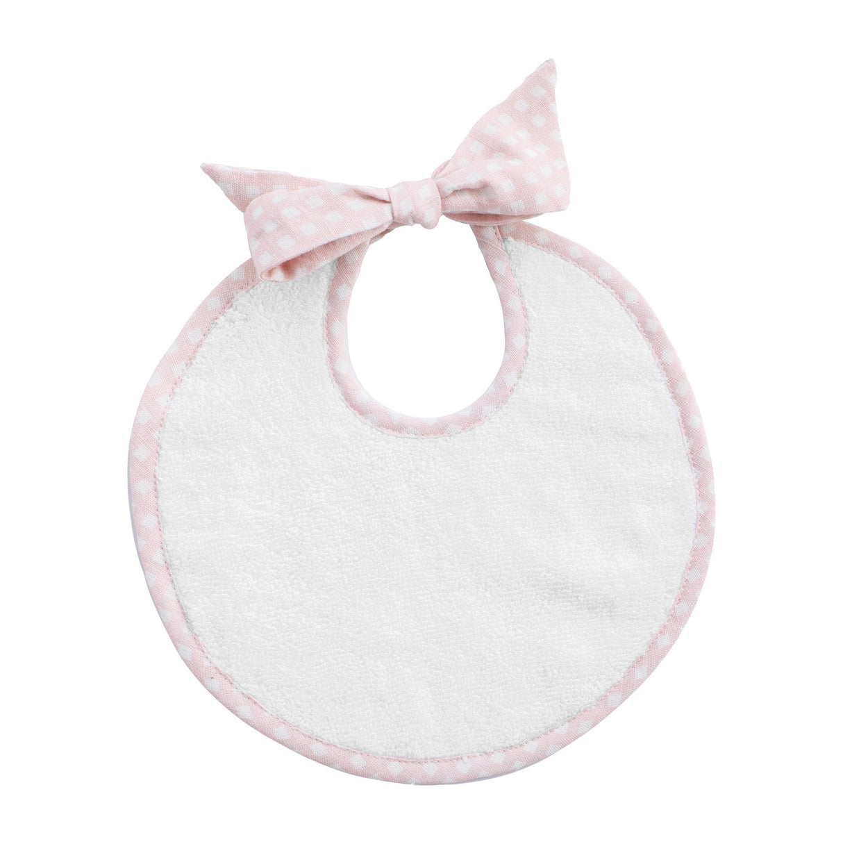 Newborn bib | dusty pink gingham