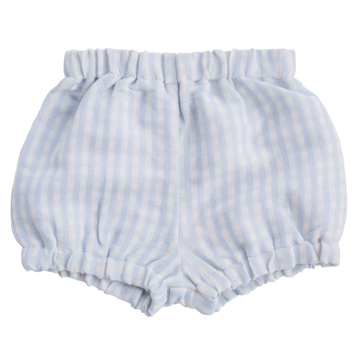 Boys short | pale blue gingham - HoneyBug 