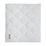 Play mat | grey gingham and white linen - HoneyBug 