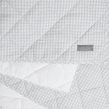 Play mat | grey gingham and white linen - HoneyBug 