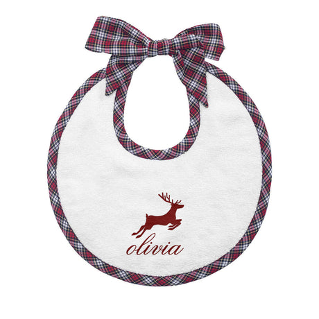 Holiday Newborn Bib | Tartan - HoneyBug 