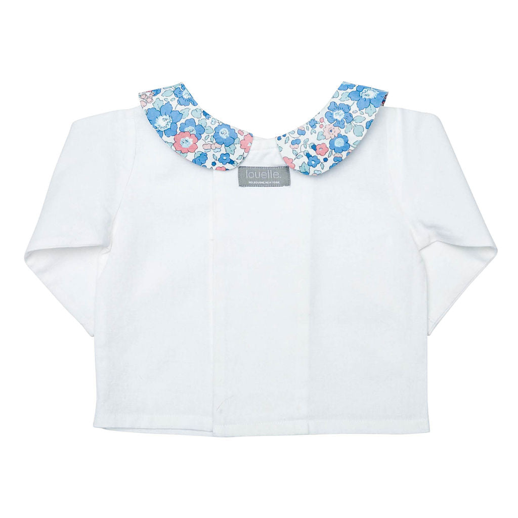 Double button blouse  | Liberty 'Betsy' Blue - HoneyBug 