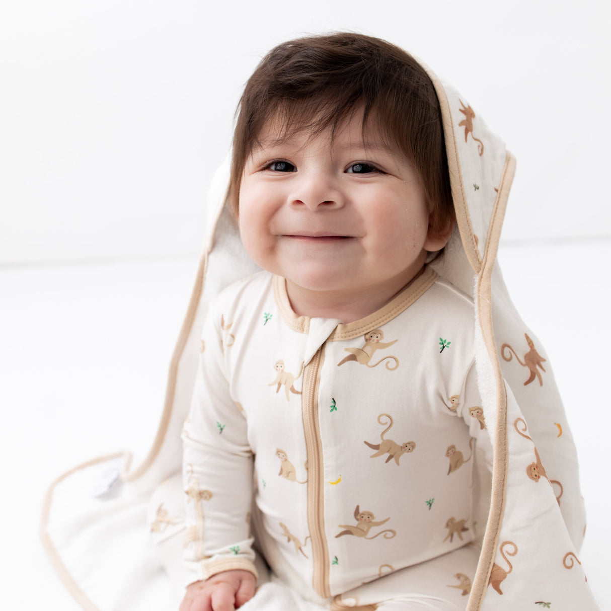 Monkey Hooded Towel Set - HoneyBug 