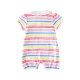 Rainbow Stripe Collared Romper