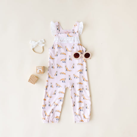 Pink Fox Ruffle Romper