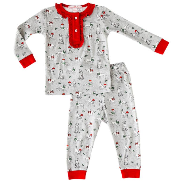 Holiday Dalmatian 2-Piece Pajama with Ruffle