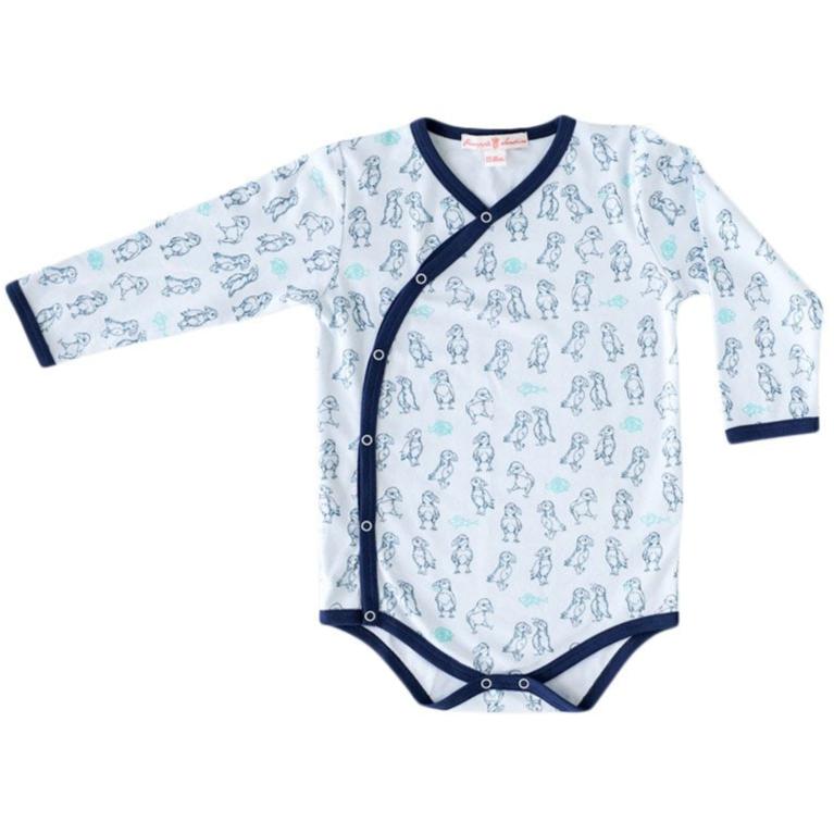 Puffin Print Kimono Onesie