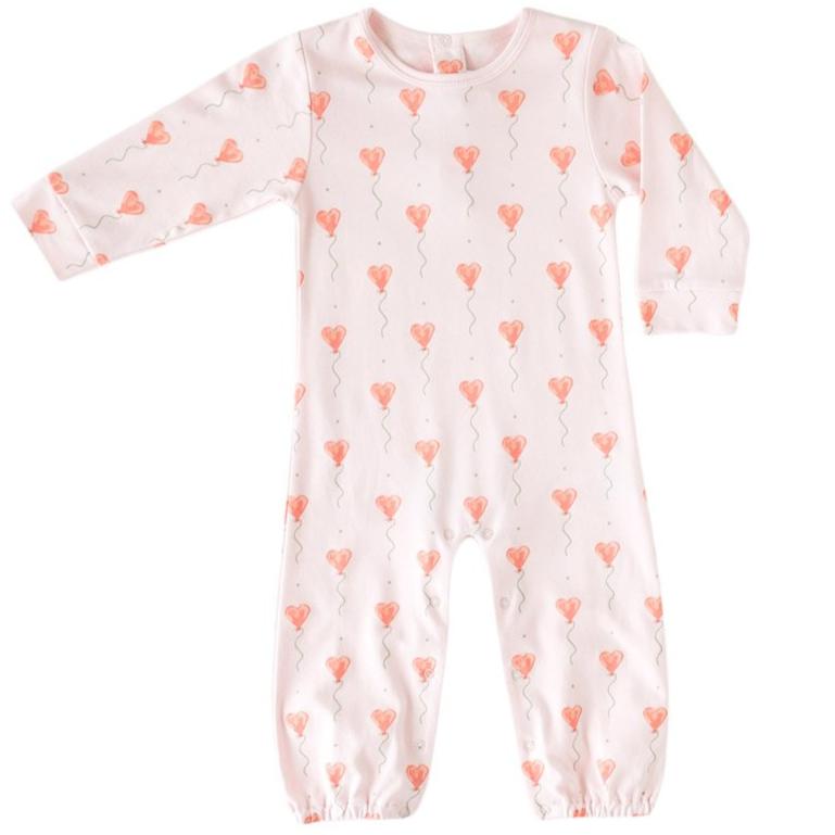 Pink Heart Balloon Romper