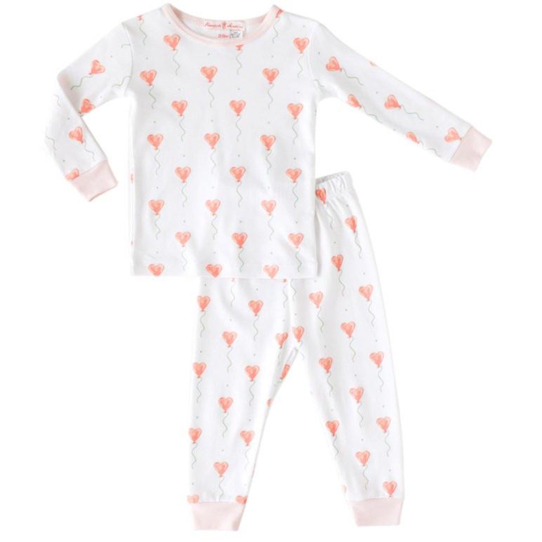 White Heart Balloon Pajama Set