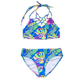 Iguana Palm Two Piece Swimsuit - HoneyBug 