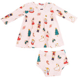 Simple Dress And Bloomer - Sugar Plum Fairy Christmas Cookie  Pink