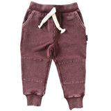 JOGGERS- Oxblood Snow Wash French Terry