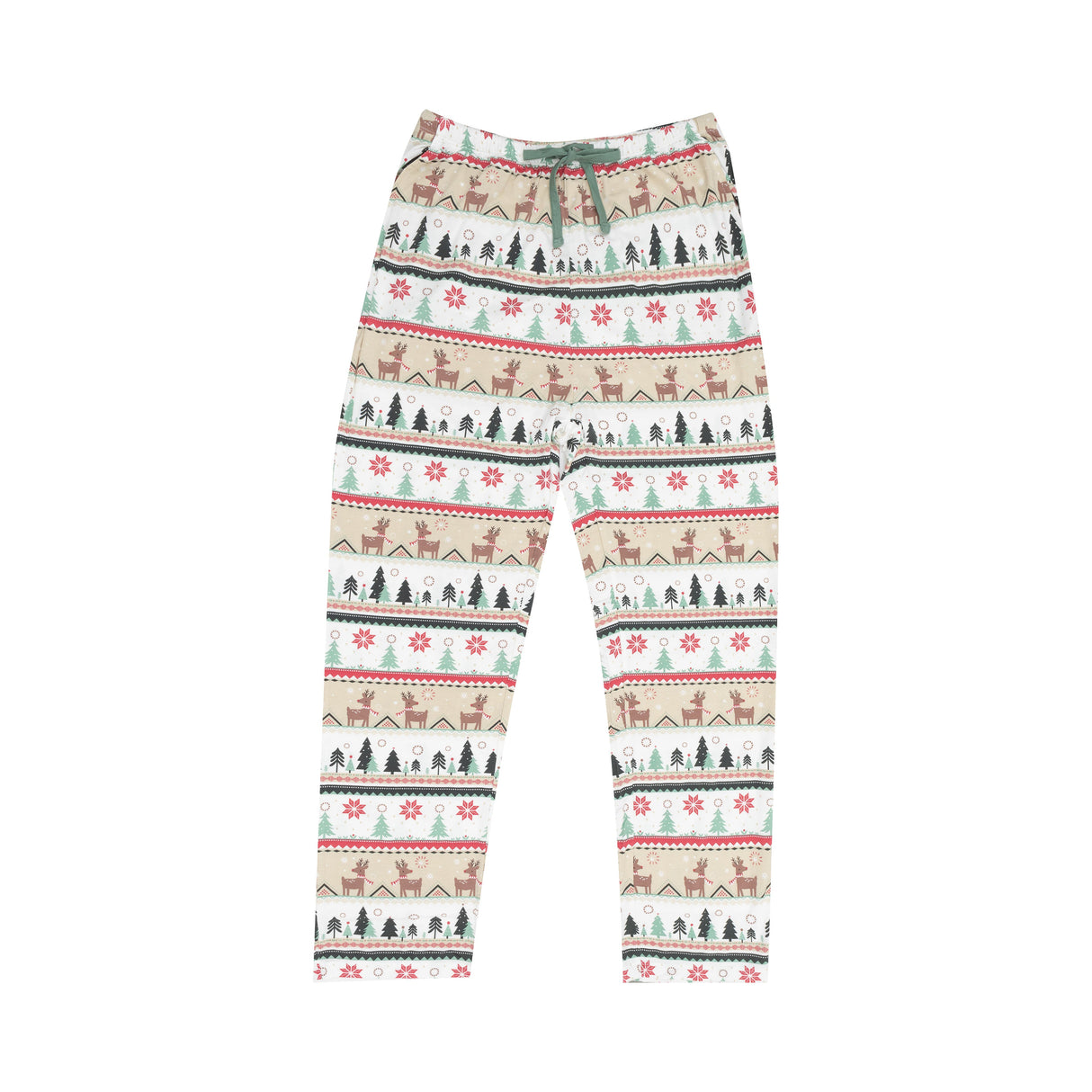 Adult L/S Loungewear Set W/ Pockets - Reindeer Fair Isle