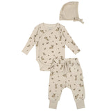 Organic Kimono Onesie & Pants Set - Bunny Hop