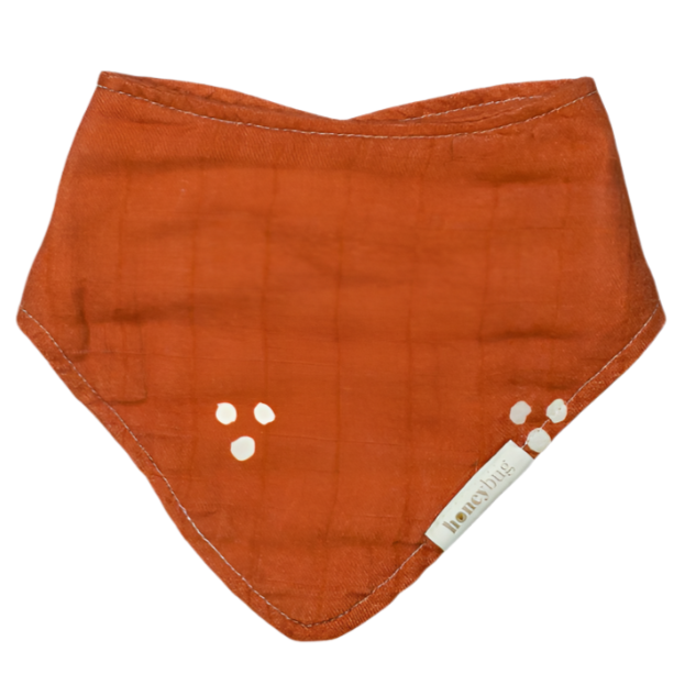 HoneyBug Bandana Bib - Cinnamon Dot - HoneyBug 