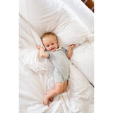 Wide Rib Cotton - Rosebud Collection- Boy Romper - HoneyBug 