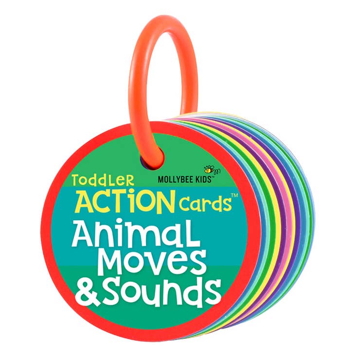 Toddler Action Cards - Animal Moves and Sounds - HoneyBug 