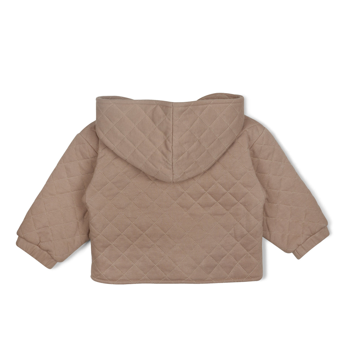 Organic Quilted Hooded Jacket - Taupe