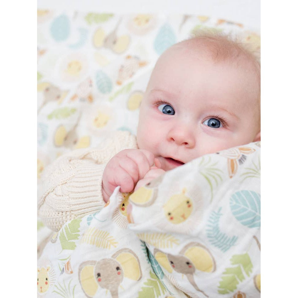 Classic Muslin Swaddle - Jungle - HoneyBug 