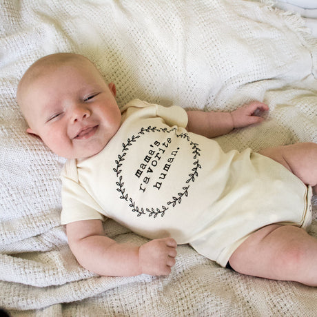 Mama's Favorite Human - Organic Cotton Bodysuit - HoneyBug 