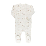 Jersey Cotton - Vintage Birds Collection - Footie - HoneyBug 