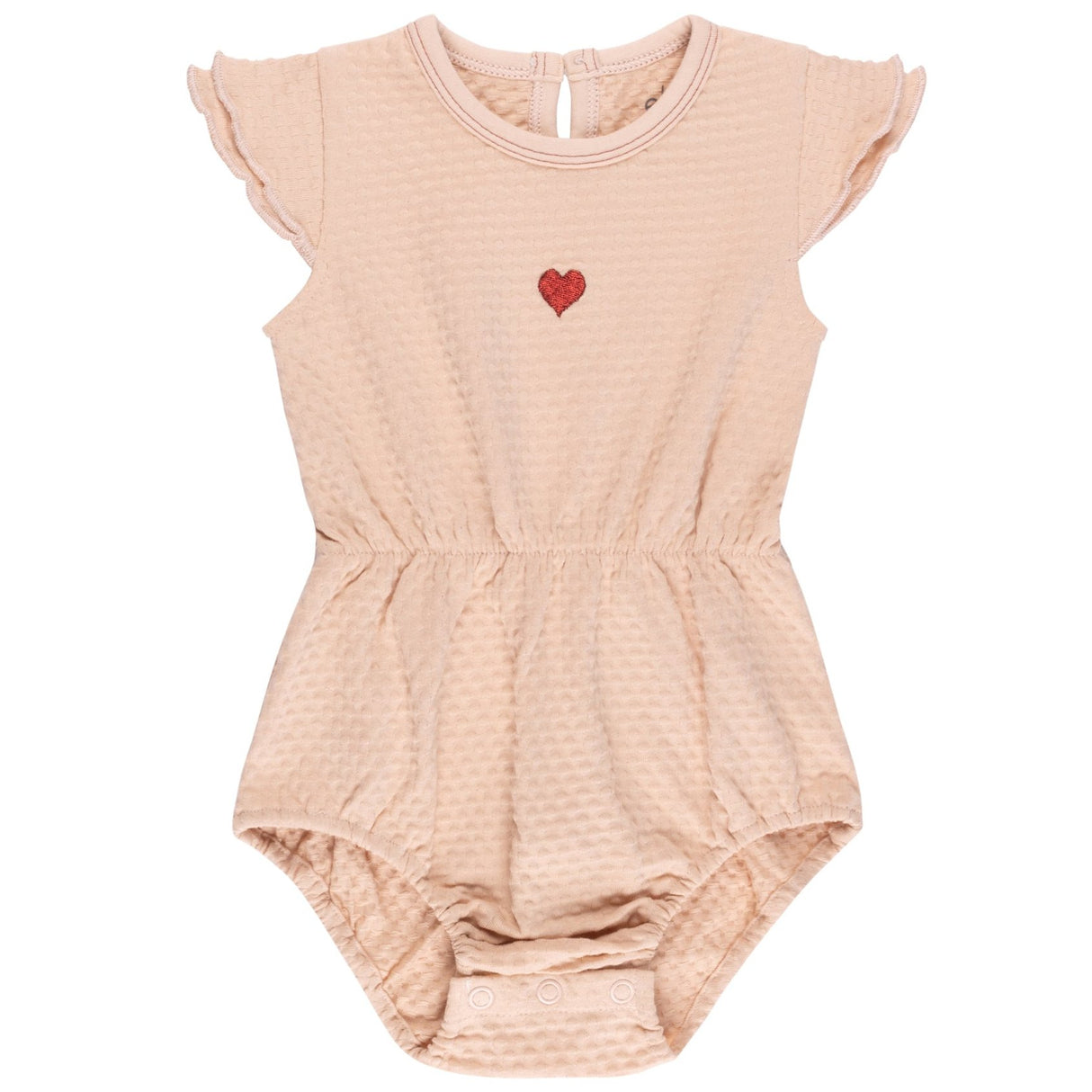 Cotton - Embroidered Heart and Star Collection-Romper - HoneyBug 