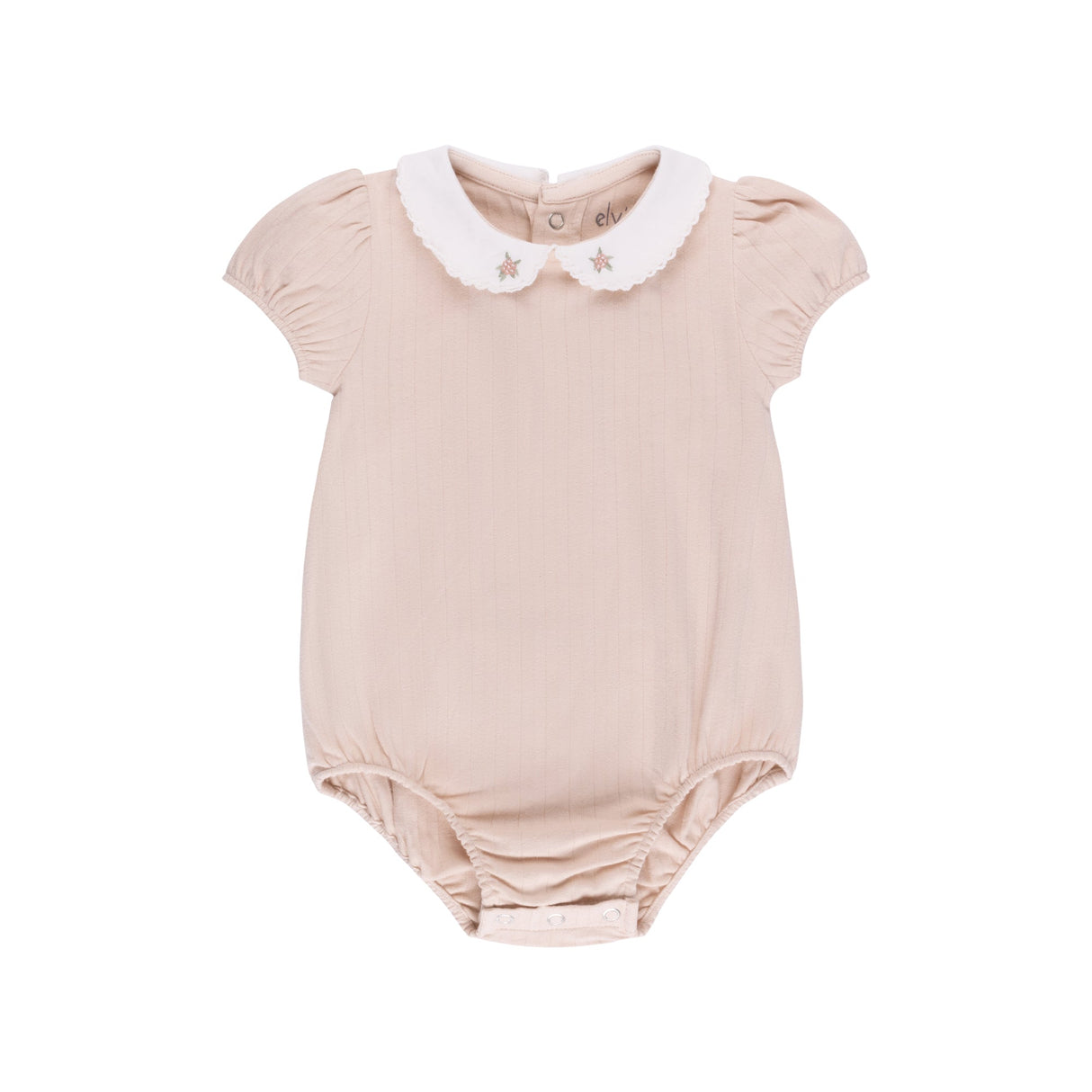 Wide Rib Cotton - Rosebud Collection- Romper - HoneyBug 