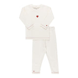 Cotton - Embroidered Heart and Star Collection- Lounge Set - HoneyBug 