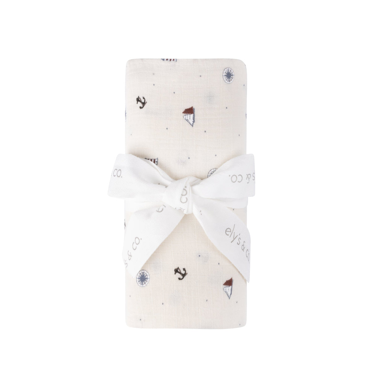 Cotton Muslin Swaddle - Printed Nautical Collection